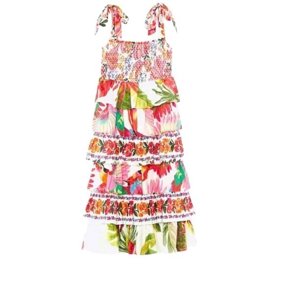 FARM Rio Layered Mixed Print Midi Dress - Picture 7 of 7